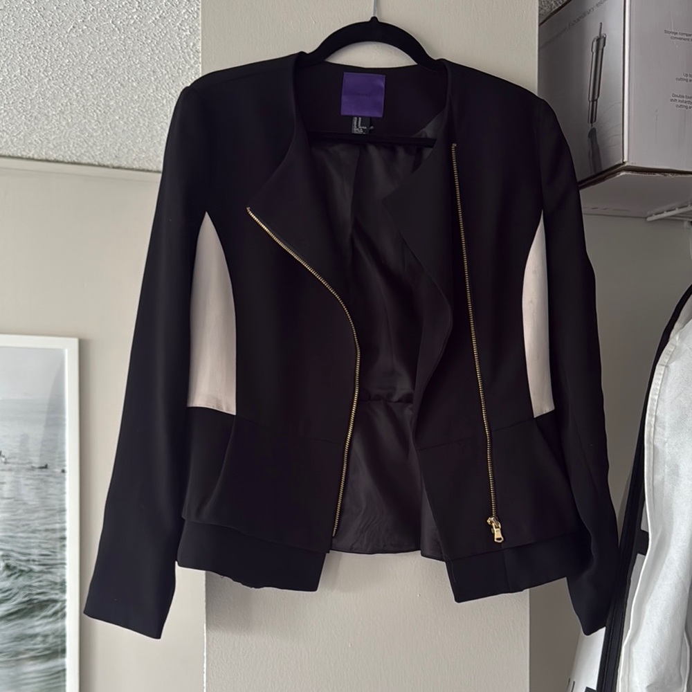 Black and White Women's Forever21 Blazer